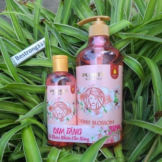 [GIÁ SỐC-CHÍNH HÃNG] Combo Sữa tắm Purite Cherry Blossom 850ml + 250ml