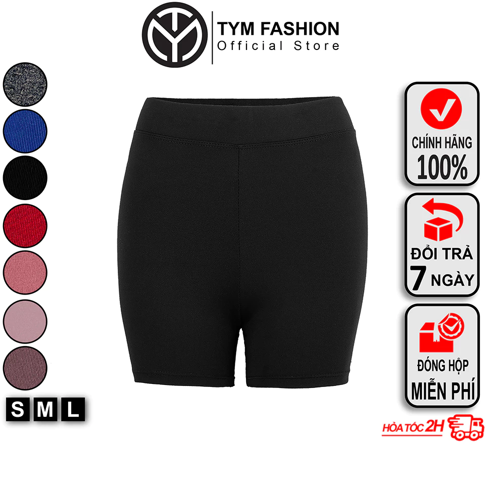 Quần đùi Thể thao Nữ tập Gym Yoga Pilates TYM QWT001 - vải Poly cao cấp Co dãn Thoáng mát