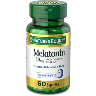 Viên uống Hỗ Trợ Điều Hòa Giấc Ngủ giúp ngủ ngon Nature's Bounty Melatonin 10mg 60 viên Date 11.2025