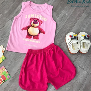 Set Ba Lỗ Trẻ Em BIMIA KIDS, Bộ Sát Nách Cho Bé Cotton Thoáng Mát Đáng Yêu