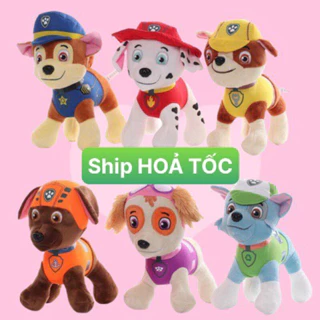 [HOẢ TỐC]  BỘ 6 CON ĐỘI CHÓ CỨU HỘ 25cm,Lông Nhung Mịn,Xịn Xò