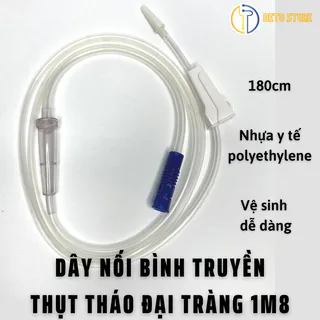 Dây nối bình thải độc Cà Phê, ống nối dài 1,8 mét, dây truyền súc rửa Coffee Enema, Gerson