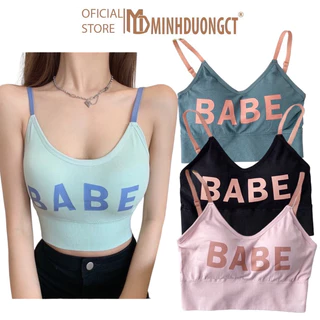 Áo Nữ Baby Cotton Chất Đẹp, Bra Nữ Chữ U Babe Siêu Cute Tập Gym, Thể Thao, Đi Biển Dạo Phố