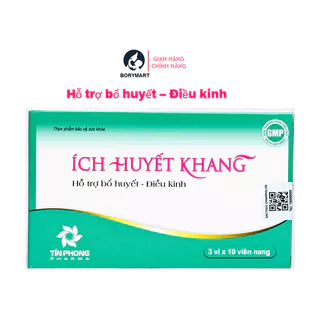 Viên Uống Giảm Rối Loạn Kinh Nguyệt Không Đều, Đau Bụng ,Điều Kinh An Toàn, Ích Huyết Khang Hộp 30 Viên