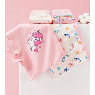 [T16 New product] Quần chip bé gái, set 4 quần mặc váy cho bé cotton Maruka Fashion hình Happy Horse ngộ nghĩnh 6-45kg