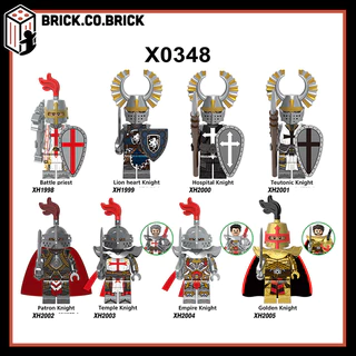 Mô hình Đồ chơi Lắp ráp  Medieval Warfare Roman Soldier Temple Knight Golden Knight Lính Trung Cổ X0348