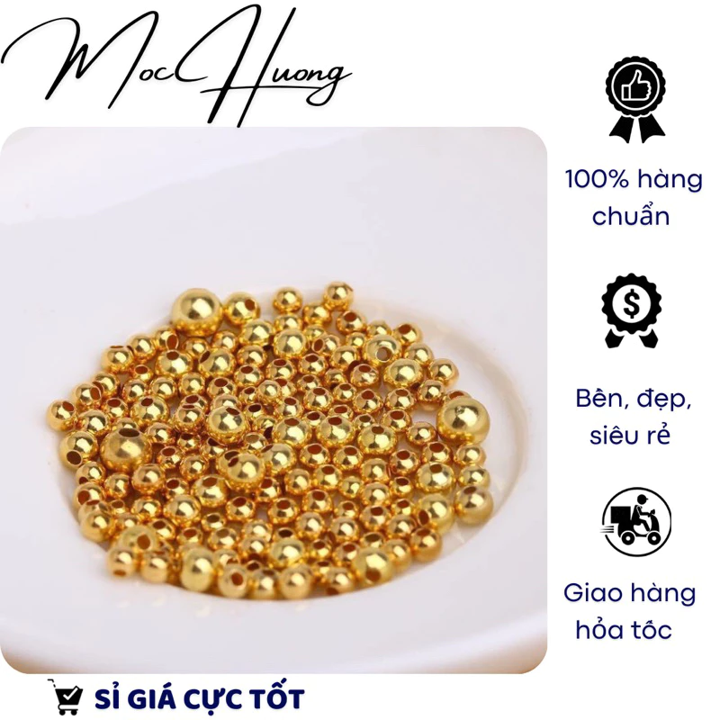 Set 20 Bi trơn kim loại - TL117 MOCHUONG JEWELRY