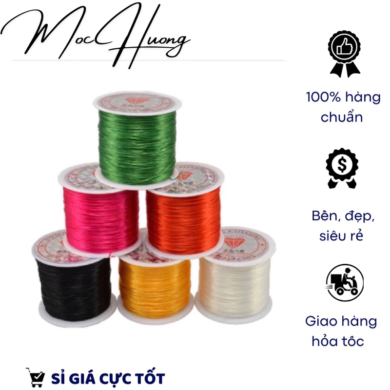 CHỈ CHUN CO DÃN XÂU VÒNG LOẠI ĐẸP (tặng kèm kim xâu vòng) - TH910 MOCHUONG JEWELRY