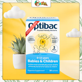Men vi sinh Optibac Babies & Children hỗ trợ tiêu hóa, tăng cường miễn dịch 30 gói - Optibac Xanh dương