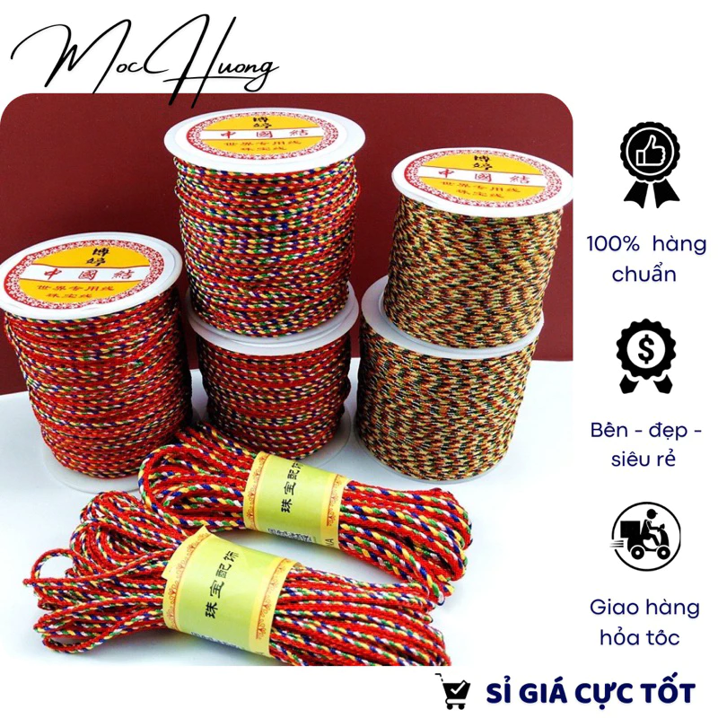 Dây chỉ ngũ sắc tết vòng tay - Hàng loại I - MOCHUONG JEWELRY