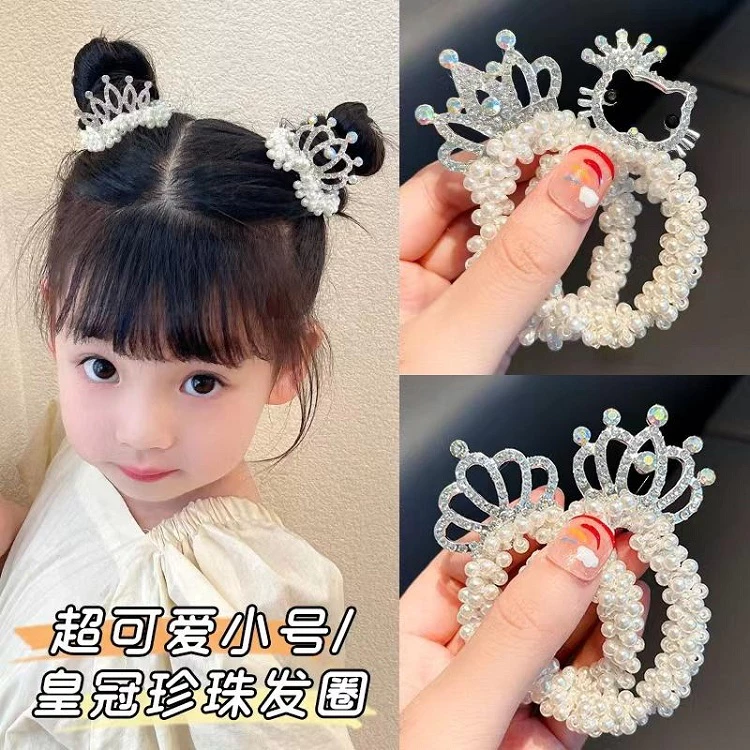 [HCM Giá Rẻ] Cột Tóc Công Chúa - Dây Buộc Tóc Vương Miện Đính Đá Cho Bé Lung Linh Đi Dự Tiệc