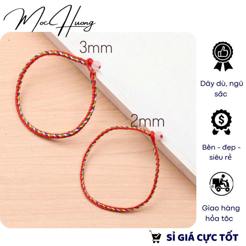 Combo 10 Vòng tay chỉ ngũ sắc bình an - TH452 MOCHUONG JEWELRY
