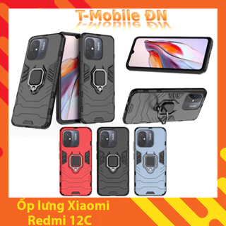 Ốp lưng Xiaomi Redmi 12C, Ốp Chống sốc Iron Man có giá đỡ nhẫn iring hít Ôtô Bảo vệ viền và Camera cho Redmi 12C