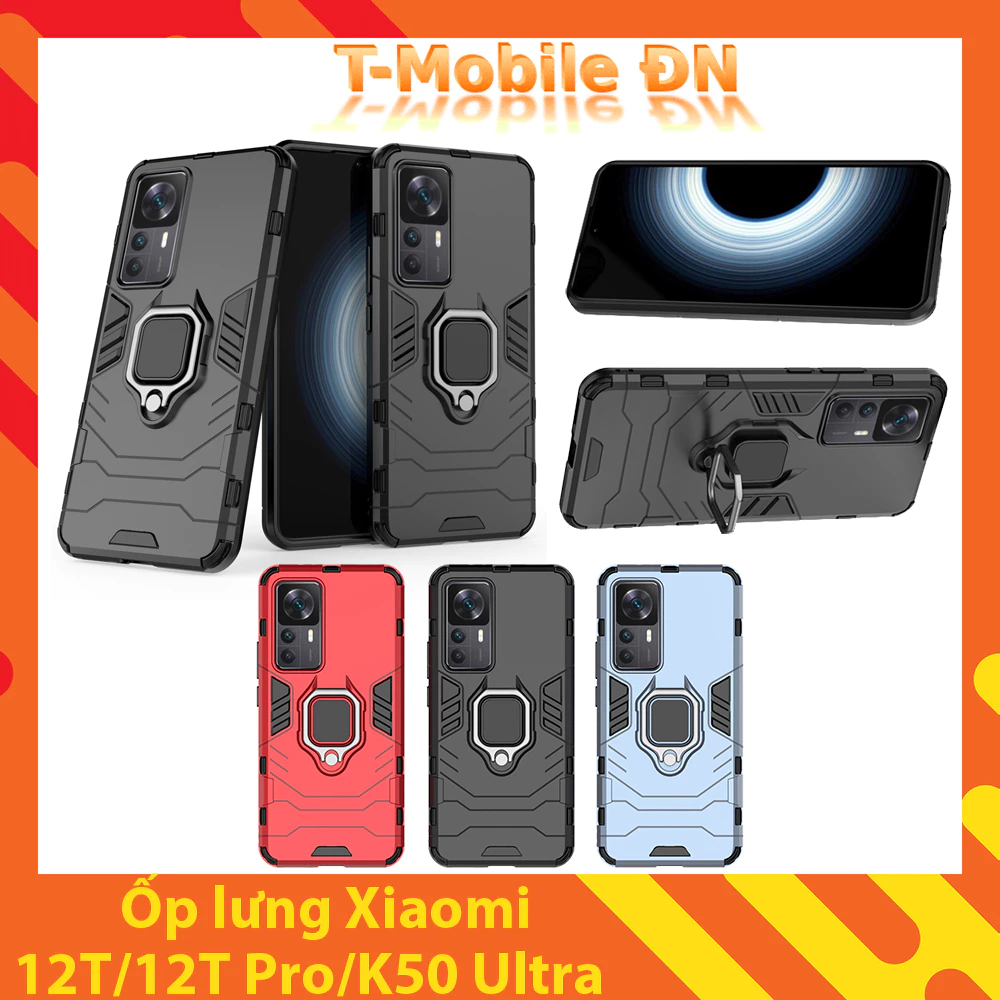 Ốp lưng Xiaomi Redmi K50 Ultra 12T Pro iRON MAN IRING Nhựa PC cứng viền dẻo chống sốc