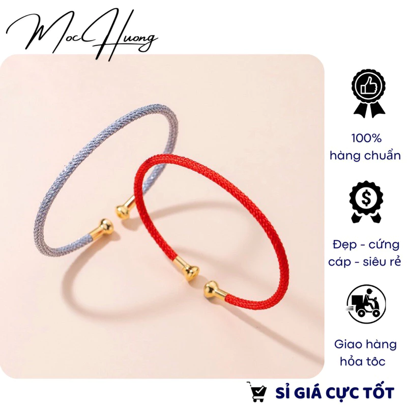 Vòng tay cứng chữ C 2-3mm các màu đeo tay [Tặng kèm chặn cao su] MOCHUONG JEWELRY