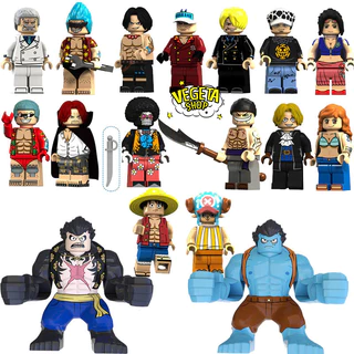 Mô hình One Piece - Minifigures One Piece - Luffy Zoro Sanji Ace Sabo Chopper Law Shanks Râu trắng Robin Kizaru Akainu