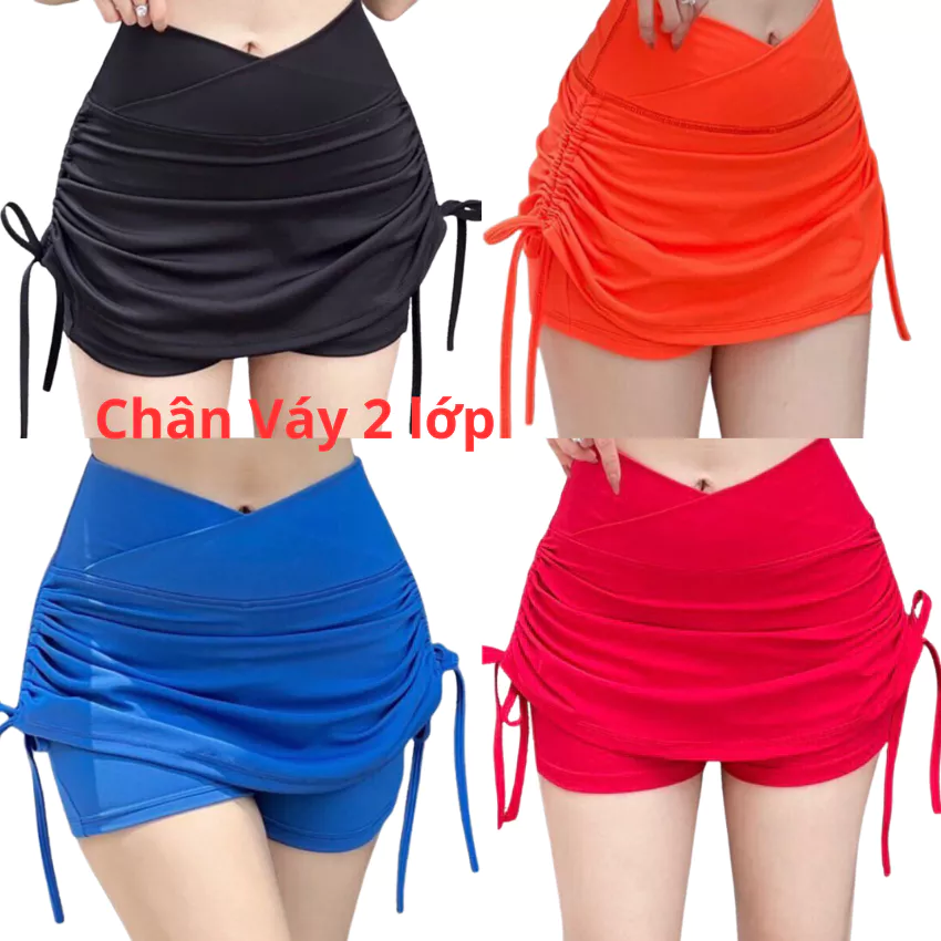 Quần váy rút dây cao cấp dạng thể thao năng động đi bơi, tập Gym Yoga, chạy bộ Aerobic