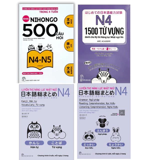 Sách tiếng Nhật - Combo sách luyện thi N4