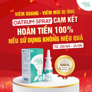 Dung Dịch Xịt Mũi Oatrum Spray Ngăn Ngừa Viem Mũi, Viem Xoang Làm Sạch Giúp Thông Thoáng Dễ Thở - 20ml