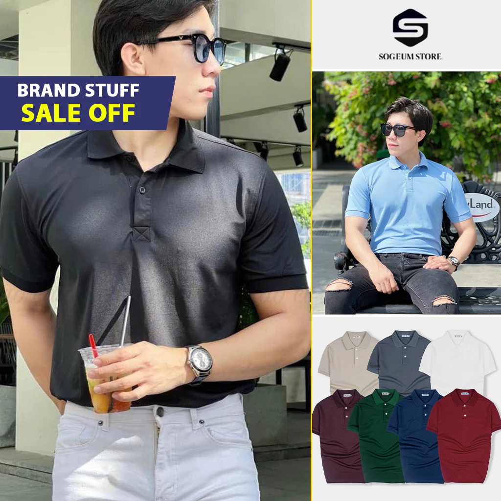 Áo POLO thun nam có cổ trụ trơn đẹp nổi bật cá tính vải cá sấu cotton phom suông cao cấp Sugeum Store