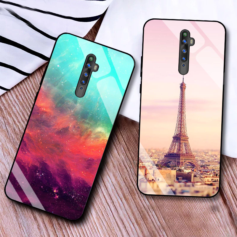 Ốp Lưng OPPO RENO, RENO 2, RENO 2F Mặt kính cường lực Cao Cấp, Sang Trọng thiết kế Độc Quyền