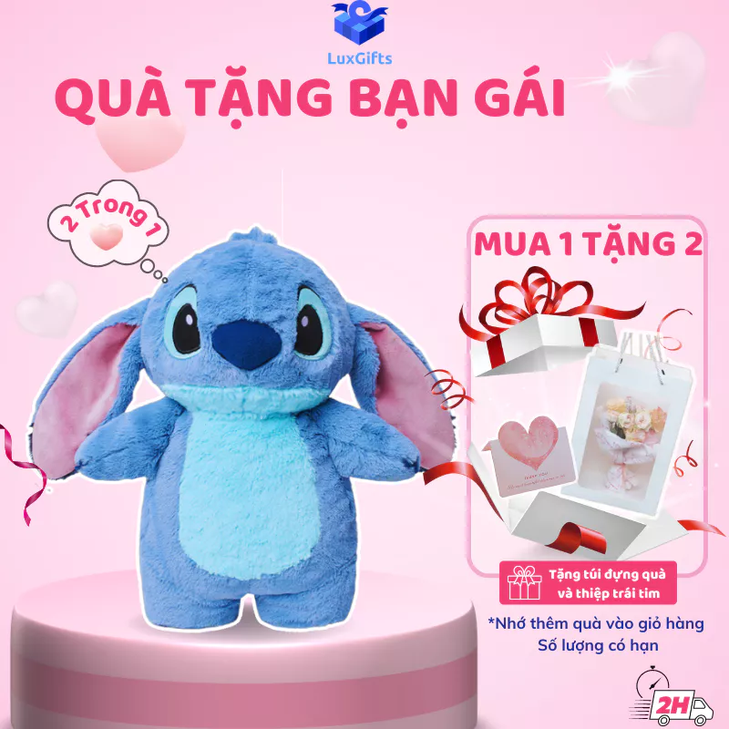 Túi Chườm Stitch Giảm Đau Bụng Kinh, Túi Chườm Nóng Lạnh Giữ Ấm Hạ sốt, Quà Tặng Cho Bạn Gái Tinh Tế