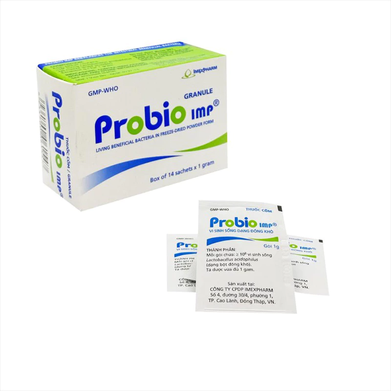 Men tiêu hóa Probio IMP tăng cường hệ vi sinh đường ruột , giảm đau bụng đầy hơi hộp 14goi