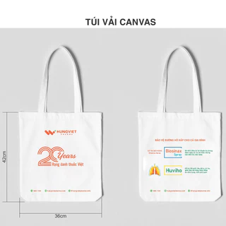 [QUÀ TẶNG KHÔNG BÁN] Túi Tote Canvas HungVietPharma