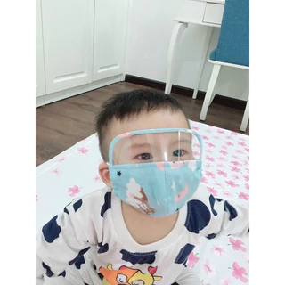 Khẩu trang vải xô muslin kèm kính chắn bọt