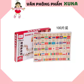 Đồ chơi gỗ Domino cờ các quốc gia cho bé phát triển trí tuệ