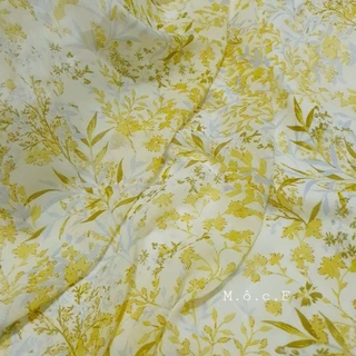 Vải voan chiffon hoa cỏ