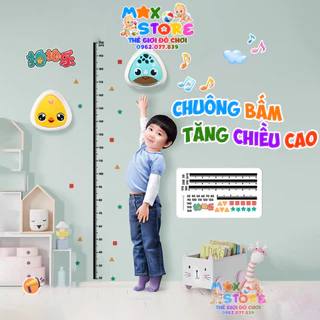 ( Tặng Pin) Bộ Chuông Bấm Chạm Nhảy Tăng Chiều Cao Maxstore Phiên Bản Tiếng Việt Cho Bé