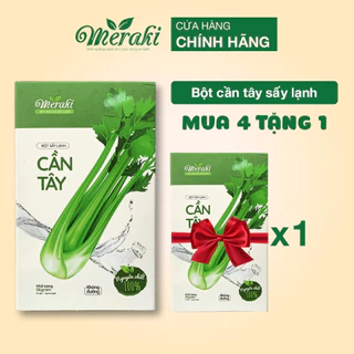 [Combo 4 TẶNG 1] Bột Cần Tây Sấy Lạnh MERAKI Nguyên Chất hộp 56g