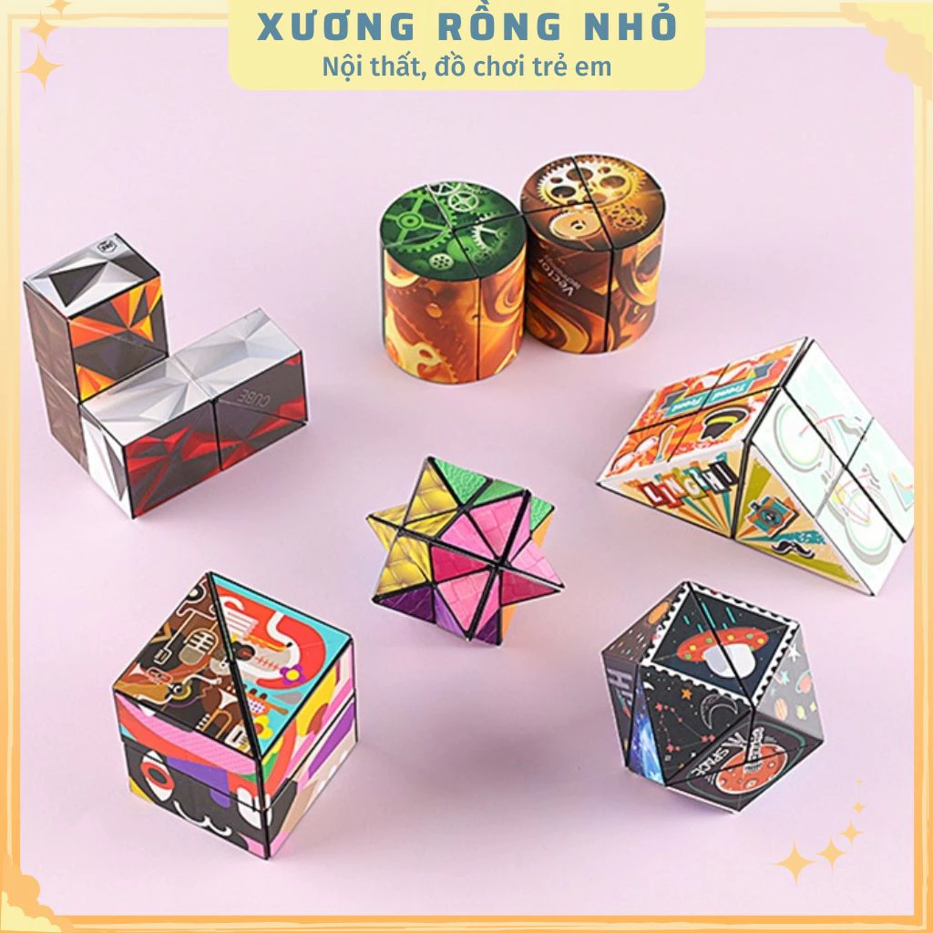 Đồ Chơi Khối Rubik 3D Thay Đổi Hình Dạng Độc Đáo Cho Trẻ Em