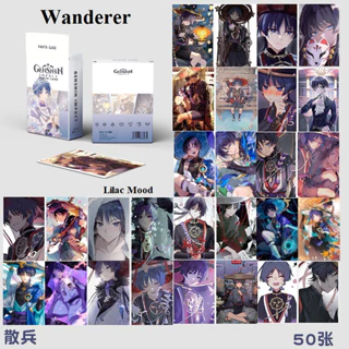 (sẵn/có video/đọc kĩ mô tả) Wanderer / Genshin Impact | Hộp thẻ card laser 50 tấm (mới) / Balladeer / Scaramouche