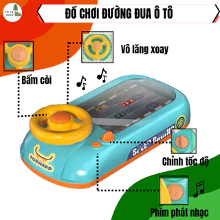 Đồ Chơi Đường Đua Xe Ô Tô Có Màn Hình Chuyển Động, Điều Khiển Được Vô Lăng Cho Bé,Kèm Âm Thanh,Hình Ảnh Rõ Nét