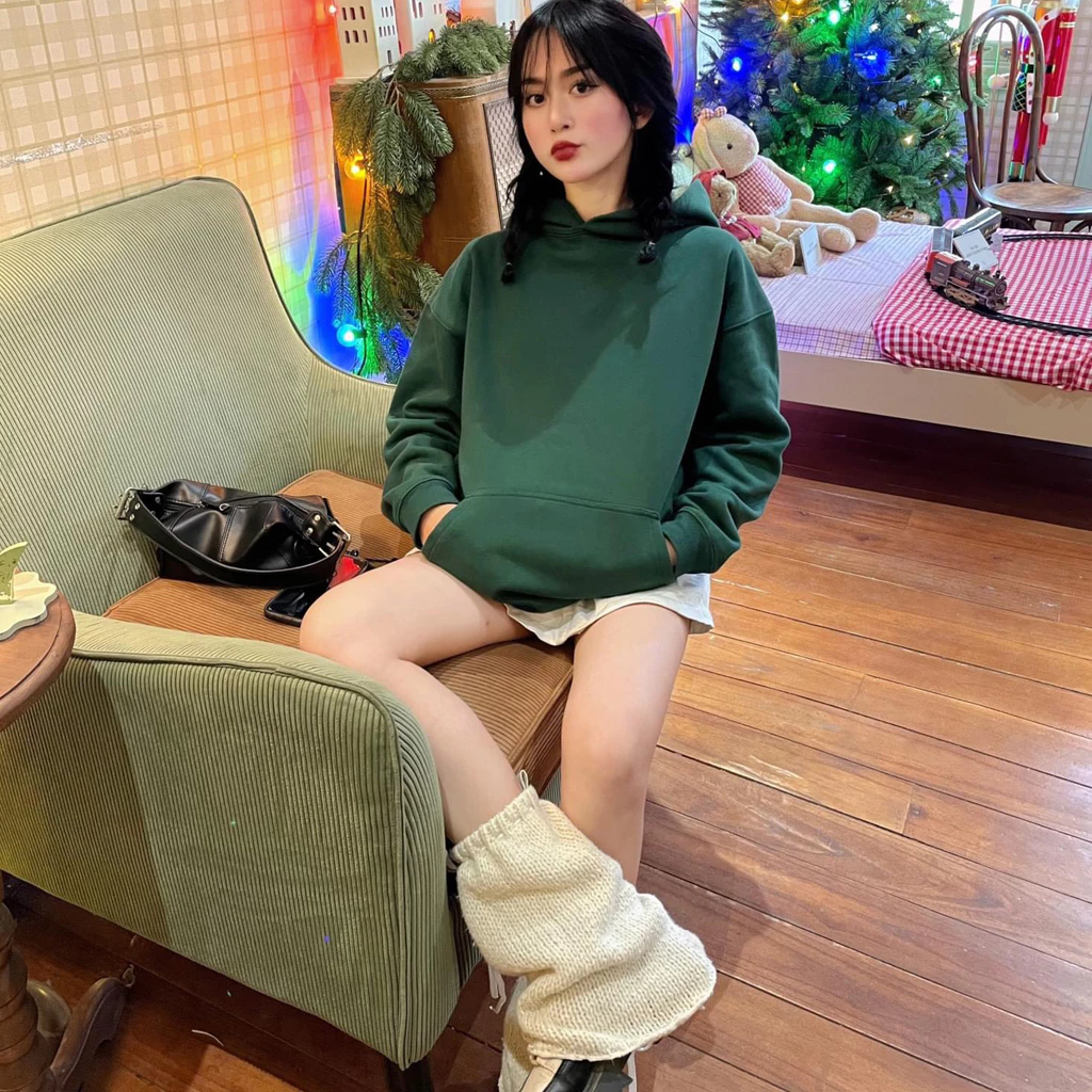 Áo hoodie trơn nam nữ,áo nỉ hoodie  basic có mũ from rộng phong cách Hàn Quốc