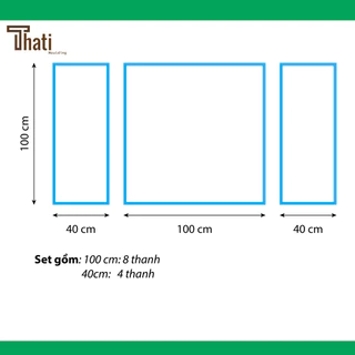 Set phào chỉ tường, phào chỉ nhựa cắt sẵn 40x100