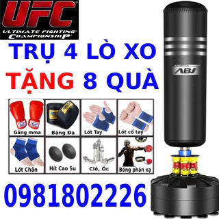 Bao cát đấm bốc boxing tự đứng tặng găng boxing rồng lửa + băng đa boxing + bóng phản xạ, bảo hành bao cát 12 tháng