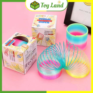 Đồ Chơi Lò Xo Cầu Vồng Ma Thuật Xoắn Ốc Slinky Nhiều Màu Trò Chơi Xả Stress Giải Trí - Toy Land