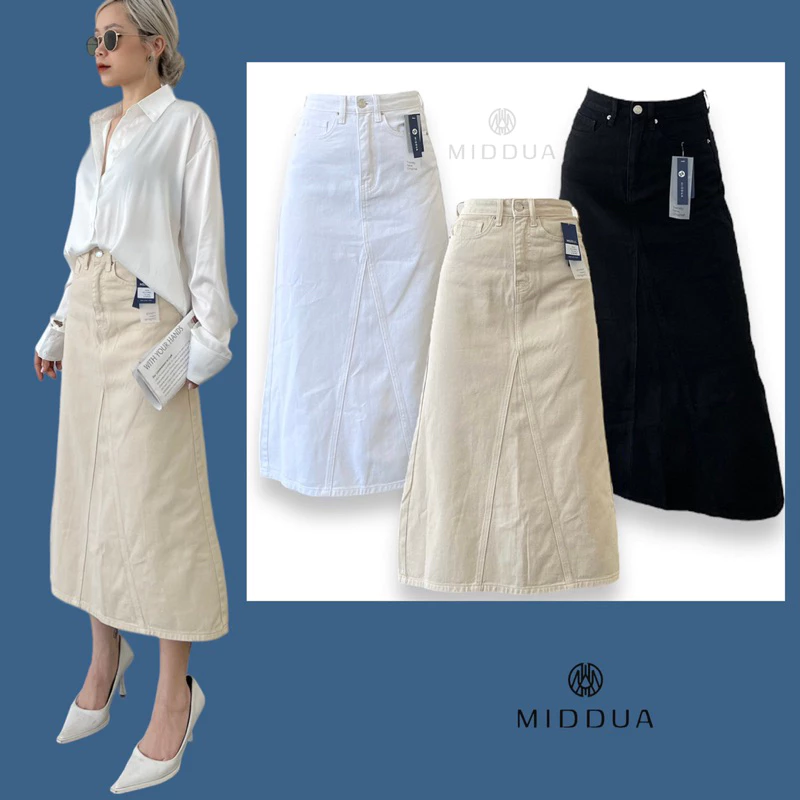 MIDDUA - VJ036 Váy Midi dài chữ A