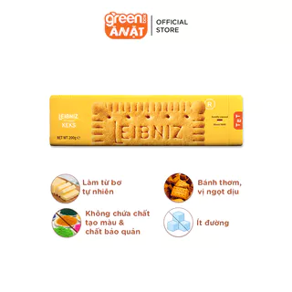 Bánh qui bơ nhập khẩu Leibniz Đức 200g dùng bơ tự nhiên và dầu hướng dương, không chất béo chuyển hóa