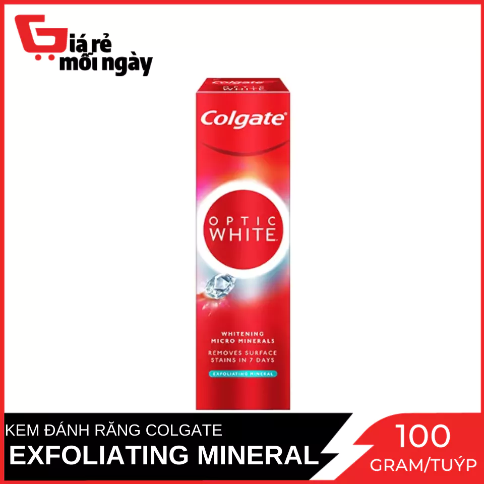 Kem Đánh Răng Colgate Optic White từ Enzyme Tự Nhiên Túyp 80g