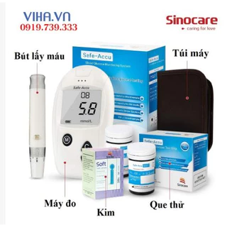 Hộp 50 que thử đường huyết Sinocare Safe Accu + Tặng 50 kim lấy máu