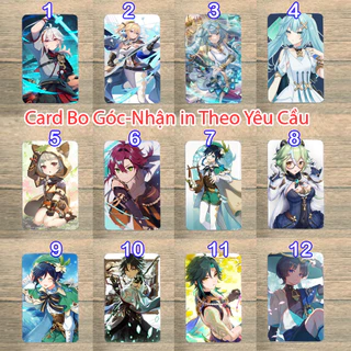 card ảnh bo góc Venti Xiao Shikanoin Heizou Faruzan Jean Kaedehara Kazuha Sayu Sucrose  Kẻ Lang Thang