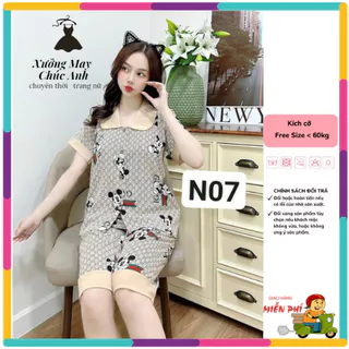 [ SIZE 38-60KG- MẪU HOT HÈ] Bộ quần áo pijama nữ ngố cổ sen chất kate mềm hượp thời trang hè - xuongmaypijamachucanh