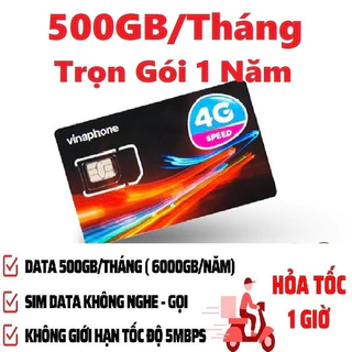 [ 1 TỶ GB MAX DATA ] SIM 4G VINAPHONE TRỌN GÓI 1 NĂM U1500 VD149 TD49 FHAPPY D500 14BIG50Y KHÔNG CẦN NẠP TIỀN