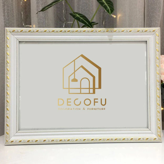 Khung ảnh A4 DECOFU trắng sao, khung hình treo tường bằng khen, giấy khen 21x30