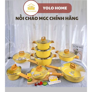 Nồi Chảo Chống Dính MGC Chính Hãng Màu Vàng, Đun Được Mọi Loại Bếp