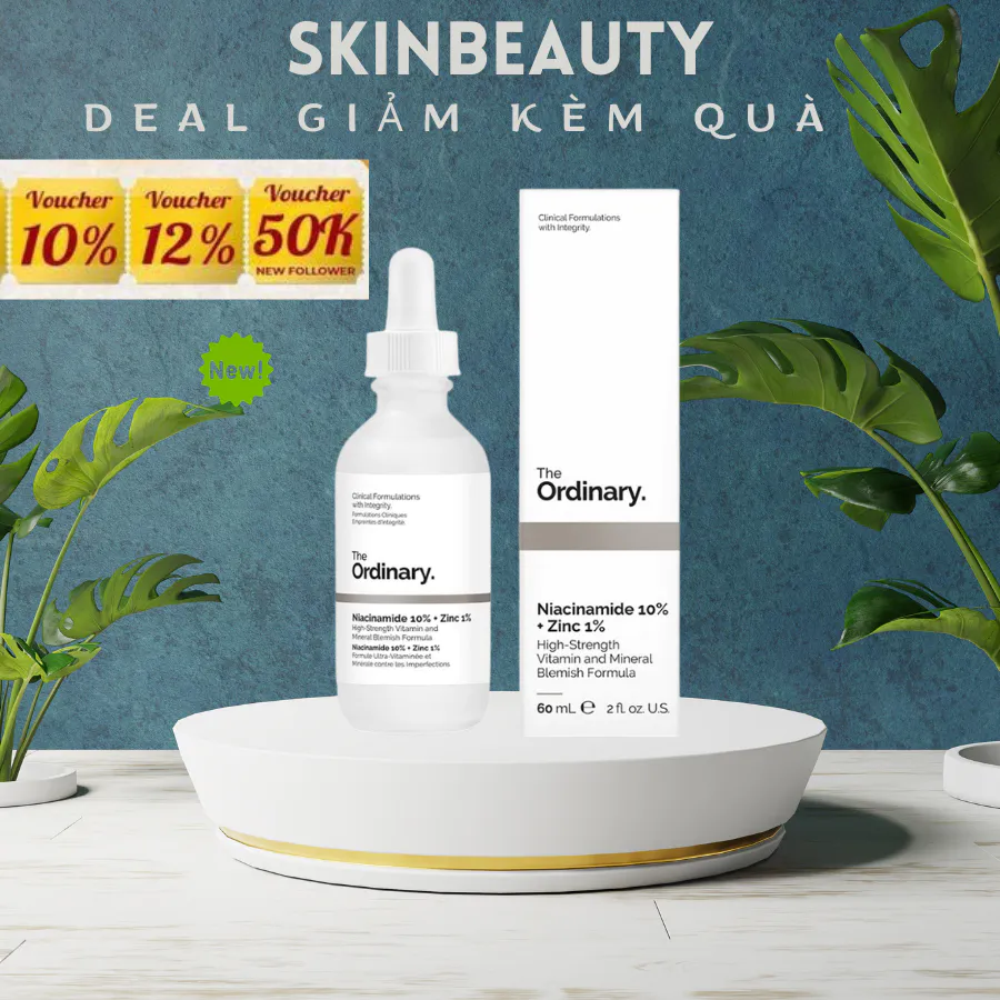 Serum The Ordinary Niacinamide 10% + Zinc 1% Giúp Cân Bằng Bã Nhờn Làm Sáng Da Thu Nhỏ Lỗ Chân Lông 30ml